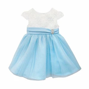 RARE EDITIONS Little Girls 5, 6X Lace to Mesh Sparkle Dress NWT $60 - Picture 1 of 3