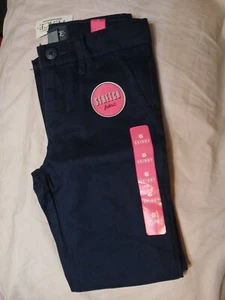 NWT - THE CHILDREN'S PLACE GIRL'S SZ. 6 SKINNY TIDAL BLUE SCHOOL UNIFORM PANTS - Picture 1 of 2