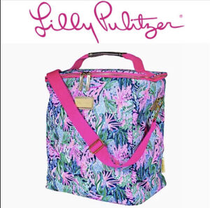 Lilly Pulitzer Insulated Wine Carrier Soft Cooler Adjustable Removable Strap