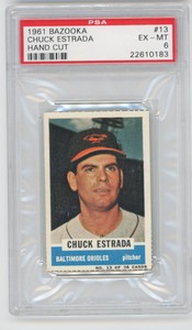 1961 Bazooka 13 Chuck Estrada PSA 6 658547 