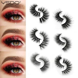 2X sets3D Mink Premium Natural Thick False Eyelashes Makeup Extension eye lashes - Picture 1 of 20