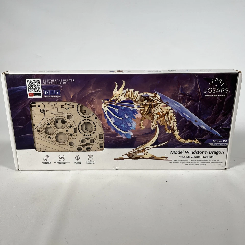 UGEARS Windstorm Dragon 3d Wood Puzzle Mechanical Model Kit Wooden Assembly