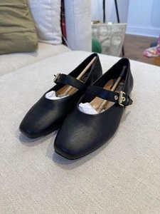 DV Dolce Vita Women's Mulaney Buckle Mary Jane Flats, Black, Sz 7.5, NWB - Picture 1 of 7