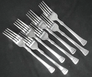 Juego de 7 tenedores de cena de acero inoxidable Cambridge Codie. 7 1/2" de largo - Imagen 1 de 1
