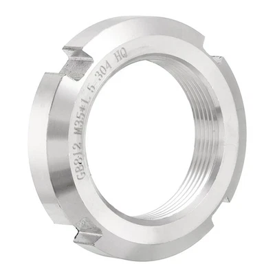 M35 x 1,5mm – 1 Stück Sicherungsmuttern mit vier Schlitzen,rund,Edelstahl 304 - Bild 1 von 4