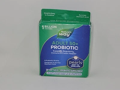 Nature's Way Perlas Probióticas Adulto 50+, 30 Cápsulas Blandas, Exp-Agosto 2026 Foto 1 de 2