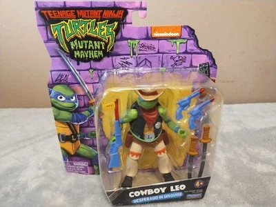 TMNT Teenage Mutant Ninja Turtles Mutant Mayhem COWBOY LEO 5" Figure NEW 2023 - Image 1 of 4