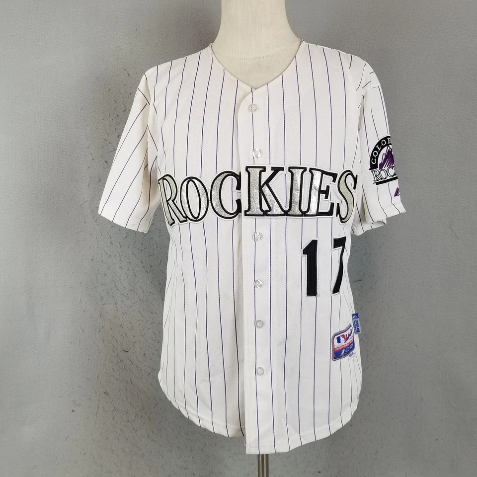 Camiseta de béisbol de los Colorado Rockies para hombre 48 MLB Helton 17 majestuosa base genial Foto 1 de 4
