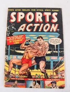 Sports Action #9 (Ed "Strangler" Lewis, Jackie Robinson), 1951, 2.0 Good - Picture 1 of 8