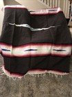 Vintage Native American NAVAJO Wool Blanket WEAVING Textile 58” X 82”
