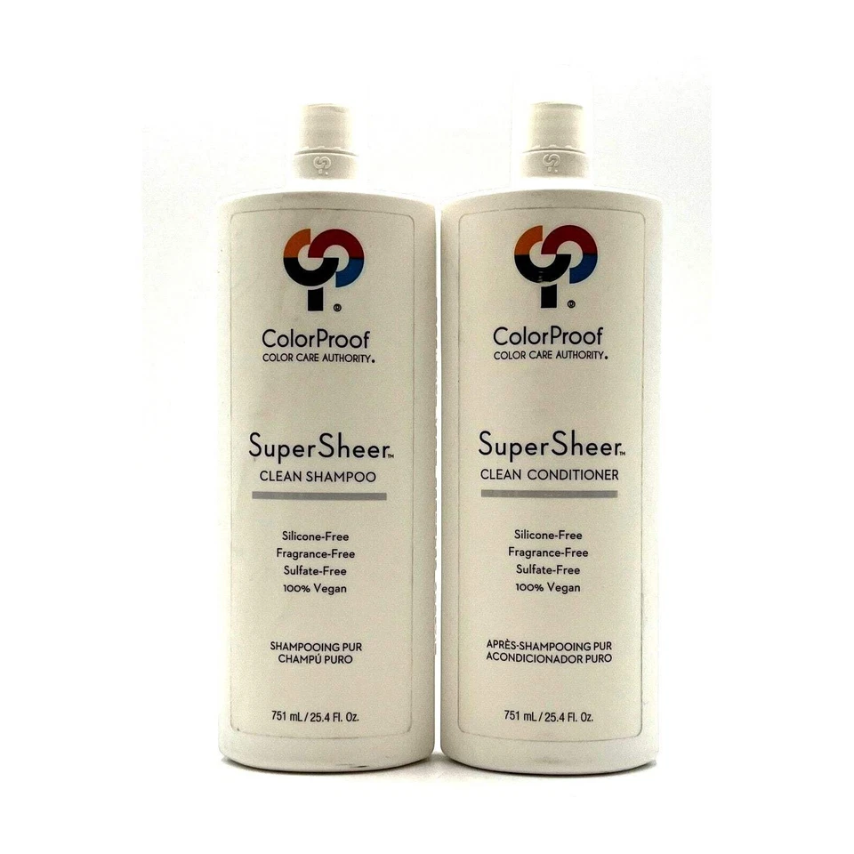 ColorProof SuperSheer Clean Shampoo & Conditioner 100% Vegan 25.4 oz Duo - Image 1 of 1