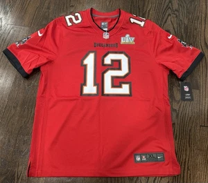 TOM BRADY TAMPA BAY BUCCANEERS RED SUPER BOWL LIV NIKE JERSEY SIZE XL *NEW* - Picture 1 of 4
