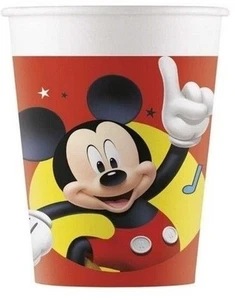 8 Bicchieri TOPOLINO 200ml - addobbo decoro tavolo torta - festa per bambini - Foto 1 di 1