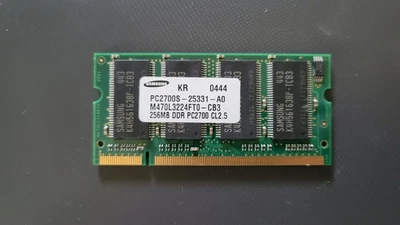 CANTIDAD Samsung 265MB DDR-333 PC2700 SODIMM RAM Módulo de Memoria M470L3224FT0-CB3 Foto 1 de 2