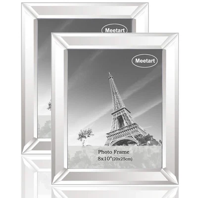 Meetart Silver Mirror Photo Frame 8x10 inch 2 Piece Per Set for Wall Hang or ... - Image 1 of 4