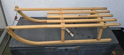 SCHLITTEN HOLZ   WEIHNACHTSDEKO  RESS RODEL - Bild 1 von 4