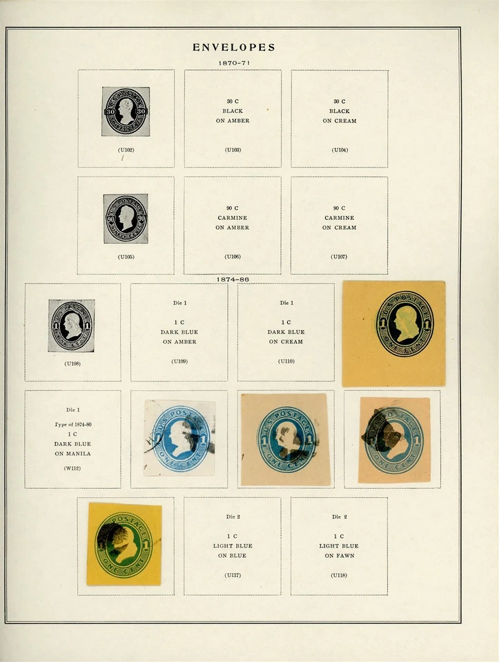 U.S. POSTAL STATIONERY Scott Specialty Album Page Lot #6 - SEE SCAN - $$$ - Image 1 of 1