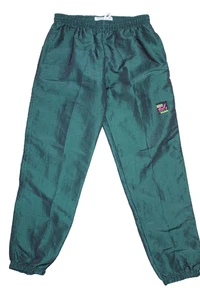 80er blau grün metallic Windbreaker Trainingsanzug Hose Vintage Twin SURF STYLE S - Bild 1 von 7