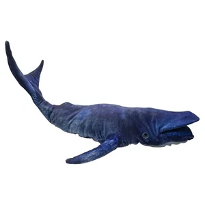 Folkmanis Blue Whale 28” Plush Realistic Animal Hand Puppet - Picture 1 of 5