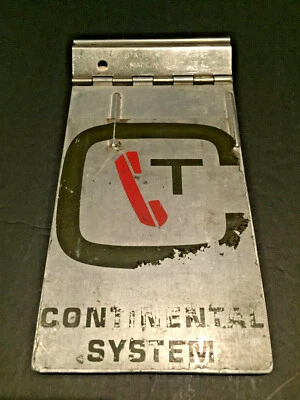 Vintage Continental Telephone Aluminum Receipt / Work Oder Book Holder  - Image 1 of 4