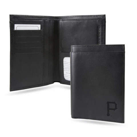 Pittsburgh Pirates Black Leather RFID Blocking Wallet - 14 total slots/pockets Cover