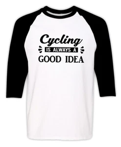 Mens Cycling T-shirt Bicycle Bike Mountain Biking Gift for Him Birthday Gift Tee - Picture 1 of 2
