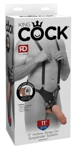 Strap on imbragatura con fallo vaginale realistico king kock dildo flesh - Imagen 1 de 8