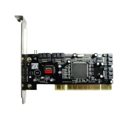 4 Ports SATA to PCI Expansion Card Silicon 3114 Chip Software RAID 0 1 0+1 - Image 1 of 2