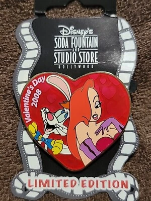 Disney DSF Jessica & Roger Rabbit Valentine's Day 2008 Heart LE 300 Pin  - Image 1 of 3