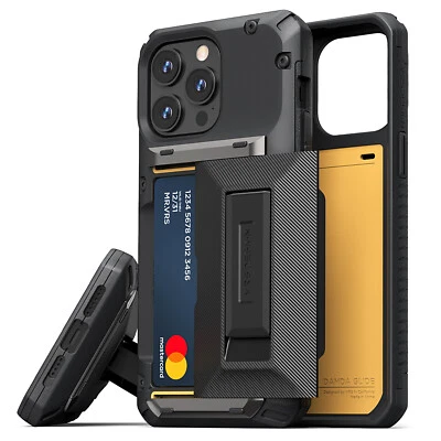 For Apple iPhone 14/Plus/14 Pro/Pro Max VRS® Best Card Wallet Case w / Kickstand - Image 1 of 4