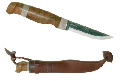 CUCHILLO LEÑADOR MARTTIINI BUSHCRAFT con FUNDA DE CUERO / CARBONO / CUERNO DE RENO Foto 1 de 3