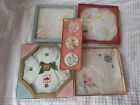 13 Vintage New Old Stock Embroidered Handkerchiefs Hankies In Box Swiss Lot