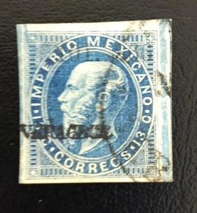 SD)1866, MEXICO, MAXIMILIANO EMPEREADOR, 13C, SCT27 USED - Picture 1 of 1