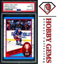 BRIAN LEETCH PSA 10 1989-90 O-Pee-Chee OPC Calder Trophy RC #321
