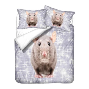 Animal Rat Mouse Hamster Love Bedding Duvet Cover Set Holiday Xmas Birthday Gift - Picture 1 of 25