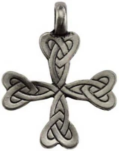 IMMORTAL LOVE PEWTER MARRIAGE AMULET PENDANT NECKLACE w CHORD SPIRIT CAT RESCUE - Picture 1 of 1