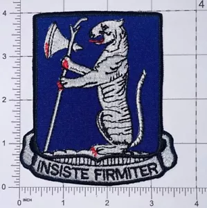 US Army 77th Armor Regiment "Insiste Firmiter" Patch Hook & Iron-On Repro B877 - Picture 1 of 2