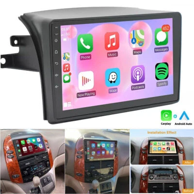 Rádio estéreo GPS navegação para carro Toyota Sienna 2004-2010 Android 13 Apple CarPlay - Imagem 1 de 4