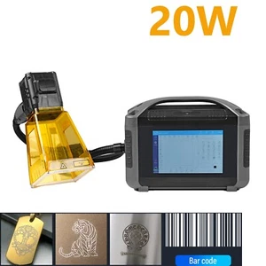 Máquina de marcado láser portátil de 20 W 100 * 100 mm para grabadora de cuero de metal con código de barras - Imagen 1 de 15