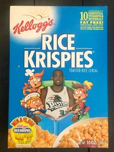 Rice Krispies Cereal Box, Basketball, GRANT HILL, Emptied / Refilled / Resealed - Picture 1 of 2