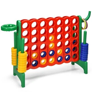 Giant 4 in a Row Game Jumbo Connect 4 Games w/42 Rings Basketball Hoop-Green - Picture 1 of 13