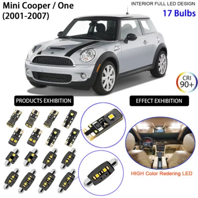 Kit de luces interiores LED + bombillas de matrícula para MINI One Cooper S R50 R53 Foto 1 de 4
