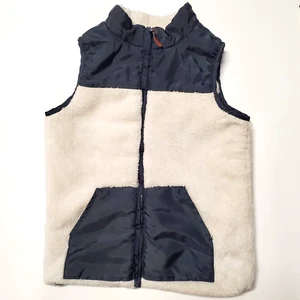 Tommy Bahama Sleeveless Fleece Vest Youth Size L 10/12 Zip Cozy Boys Girls White - Picture 1 of 8