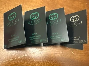 GUCCI GUILTY Black EAU DE Toilette POUR HOMME 0.05 fl oz 1.5ml 4 Carded Samples - Picture 1 of 1