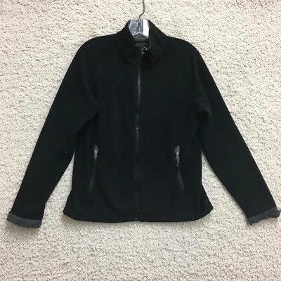 Chaqueta REI Mediana Adulto Negra Bolsillos con Cremallera Completa Cuello Simulado Exterior Senderismo Mujeres M Foto 1 de 4