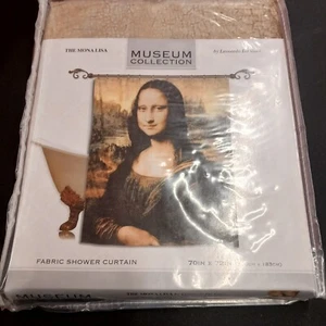 Mona Lisa Fabric Shower Curtain. 70x72. Carnations Home Fashion. New. Sealed - Picture 1 of 8