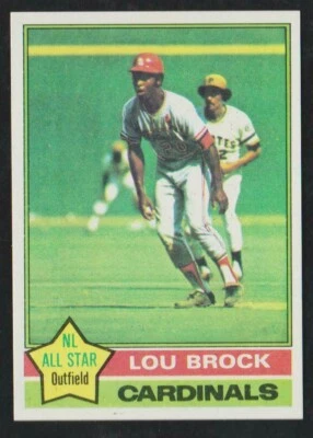 1976 TOPPS BASEBALL #10 LOU BROCK NMMT BLAZER AFIADO - FRETE GRÁTIS - Imagem 1 de 2