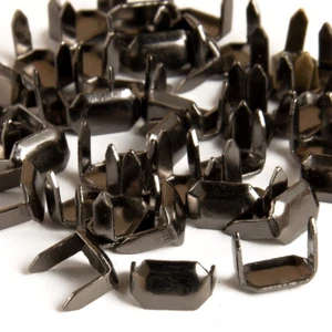 100Pcs Gun Black Plated Staple Leather Belt Loops Fastener Holder DIY - Picture 1 of 2