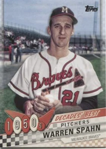 WARREN SPAHN 2020 Topps Update   Decades' Best - MILWAUKEE BRAVES - #DB-5 - Picture 1 of 1