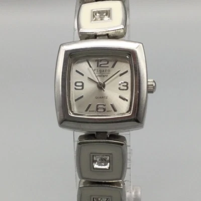 Reloj Figaro Couture Mujer 23mm Tono Plateado Esfera Cuadrada Batería Nueva Foto 1 de 4